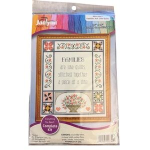 Janlynn Families Are Like Quilts Cross Stitch Kit